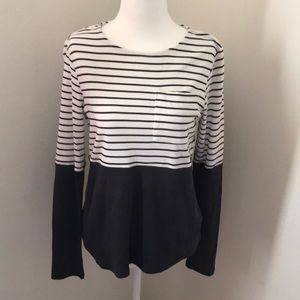 Stripped Long Sleeve Top Anthropologie